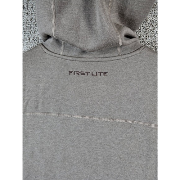 First Lite Furnace Hoody Mens XL Merino Wool Pullover Hoodie Snap Neck Jacket - Picture 8 of 13
